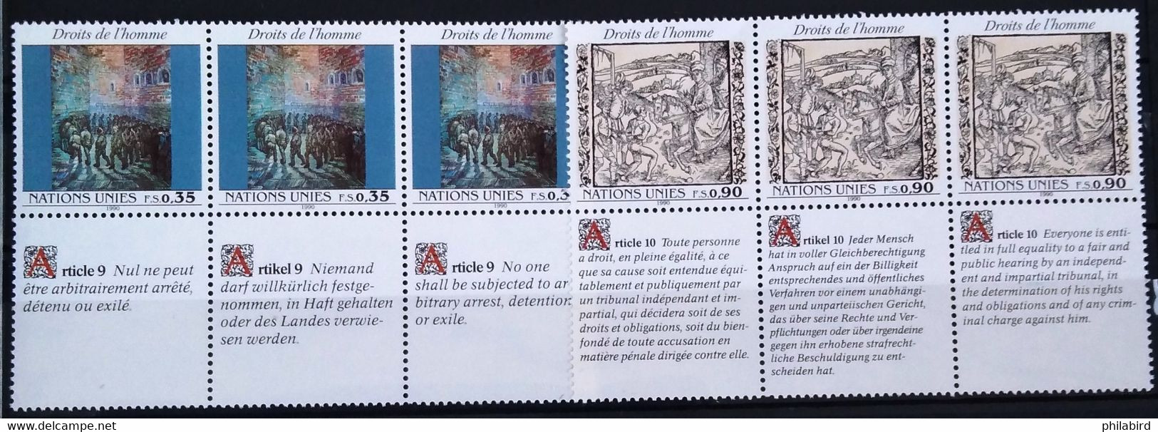 NATIONS-UNIS - GENEVE                  N° 196/201                     NEUF** - Unused Stamps