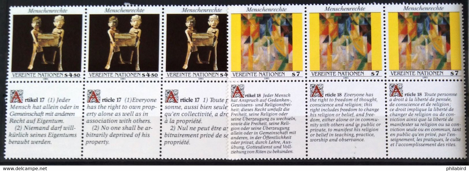 NATIONS-UNIS - VIENNE                 N° 131/136                    NEUF** - Ungebraucht