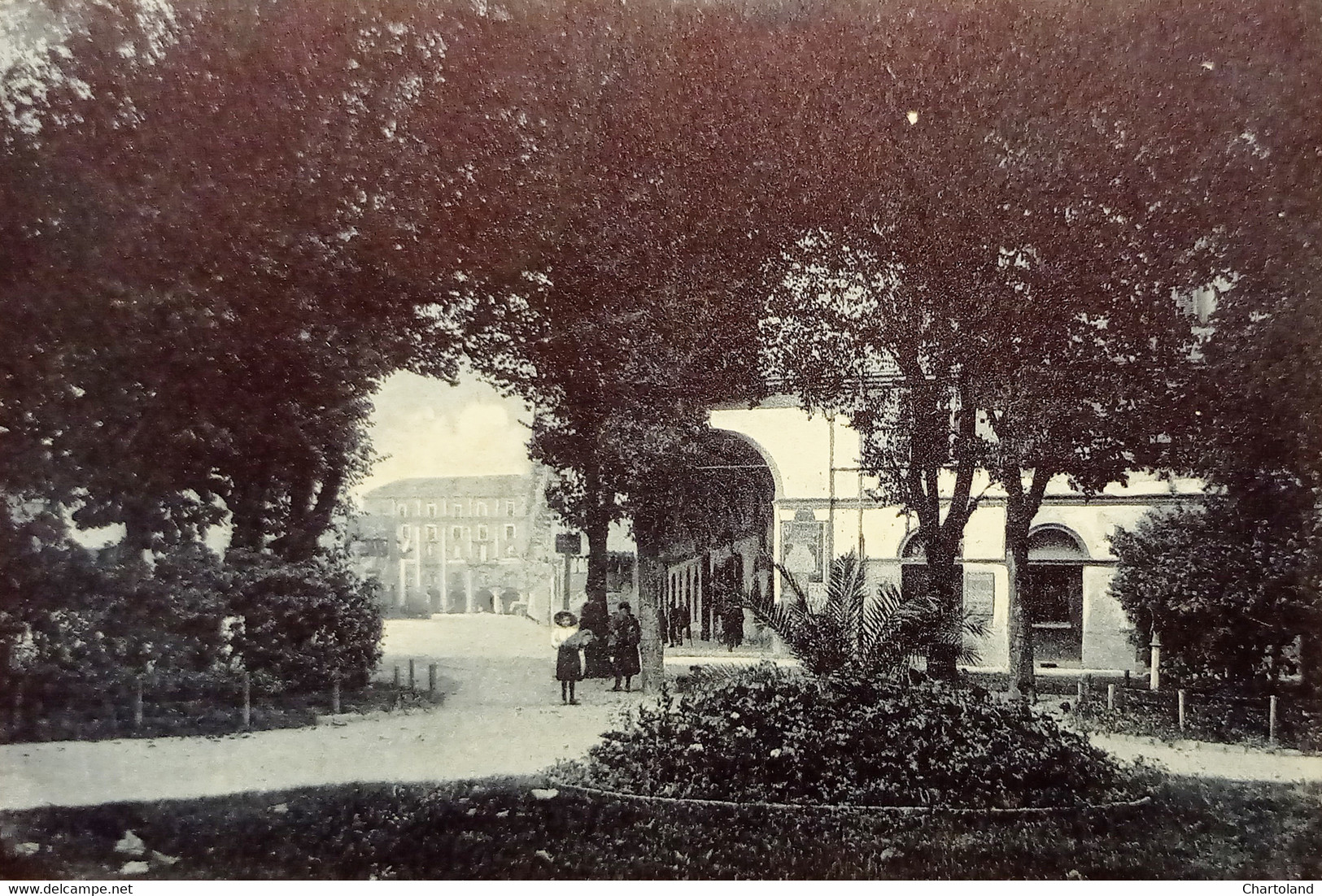 Cartolina - Asti - Giardini Pubblici E Portici Pegnani - 1910 - Asti