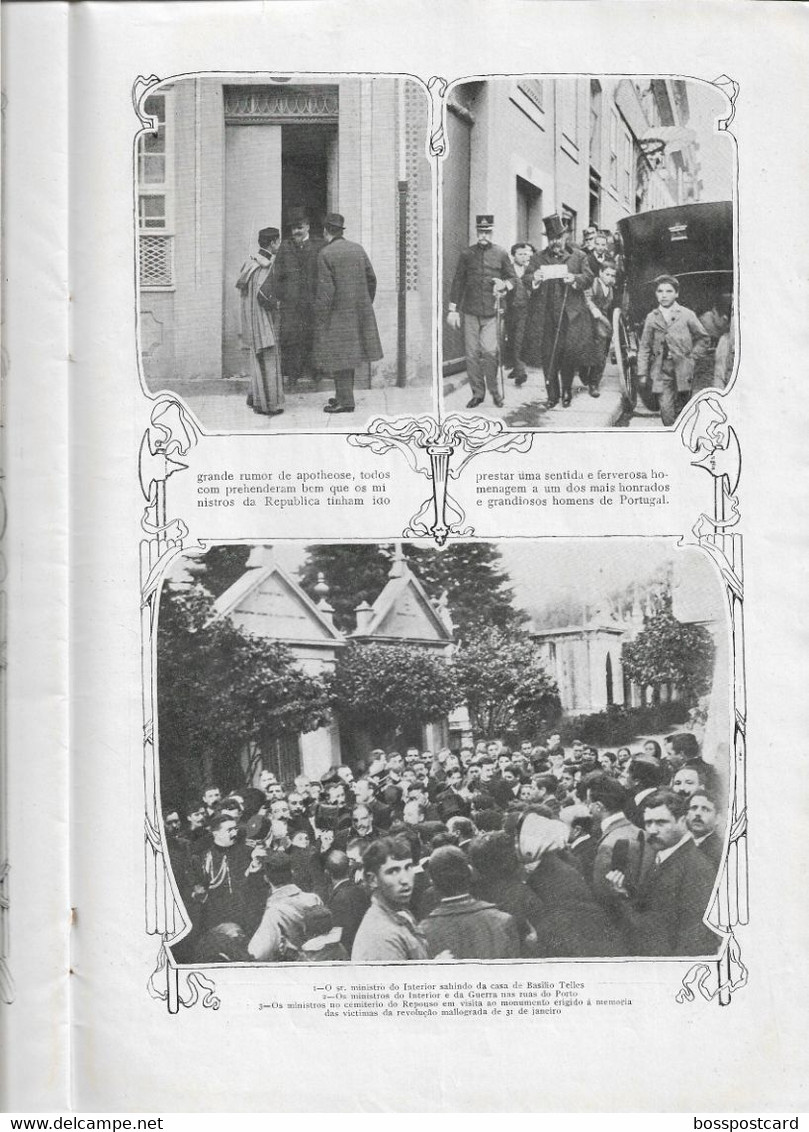 Castelo Branco - Braga - Porto - Cascais - Penafiel - Lisboa - Eléctrico - Tramway -  Ilustração Portuguesa Nº 248, 1910