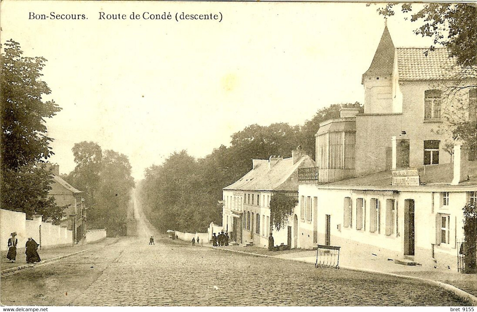 BELGIQUE BON SECOURS LA GRANDE DESCENTE DE LA ROUTE DE CONDE UN ARRET AU CAFE DE LA MONTAGNE S IMPOSE AVANT LA DESCENTE - Peruwelz