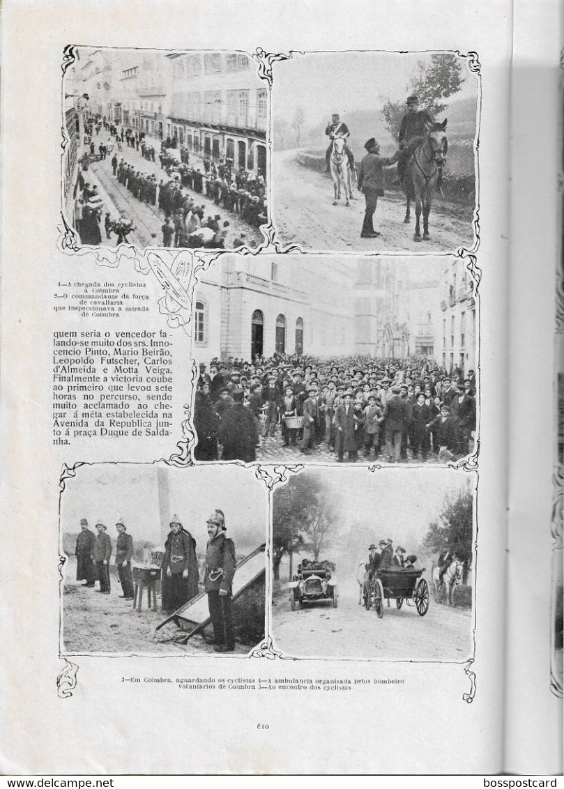 Lisboa Porto Ciclismo Cycling Cyclisme Aljubarrota Leiriia Alcobaça Ponte Da Barca - Ilustração Portuguesa Nº 299, 1911 - Allgemeine Literatur