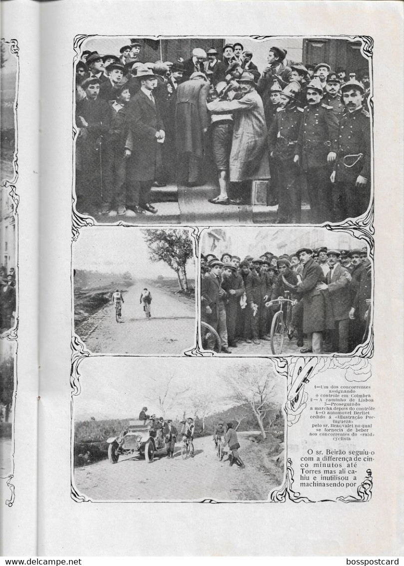 Lisboa Porto Ciclismo Cycling Cyclisme Aljubarrota Leiriia Alcobaça Ponte Da Barca - Ilustração Portuguesa Nº 299, 1911 - General Issues