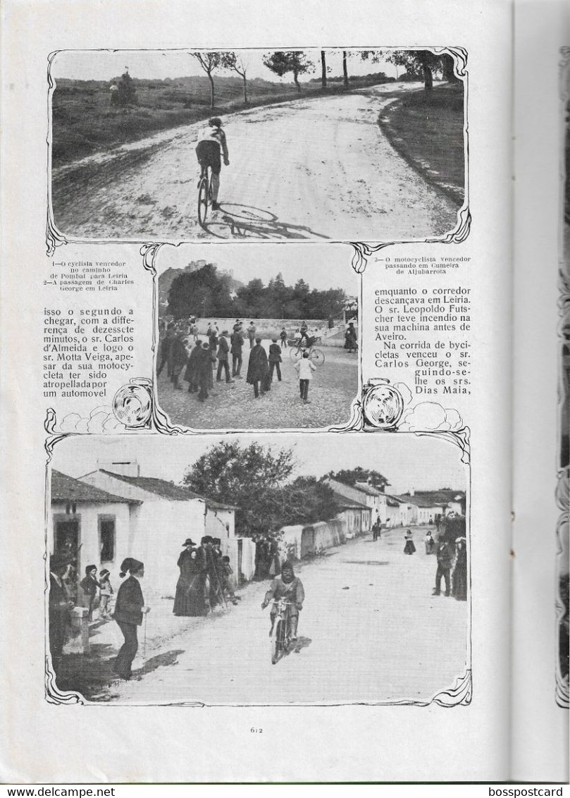 Lisboa Porto Ciclismo Cycling Cyclisme Aljubarrota Leiriia Alcobaça Ponte Da Barca - Ilustração Portuguesa Nº 299, 1911 - Algemene Informatie