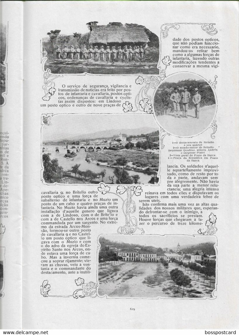 Lisboa Porto Ciclismo Cycling Cyclisme Aljubarrota Leiriia Alcobaça Ponte da Barca - Ilustração Portuguesa Nº 299, 1911