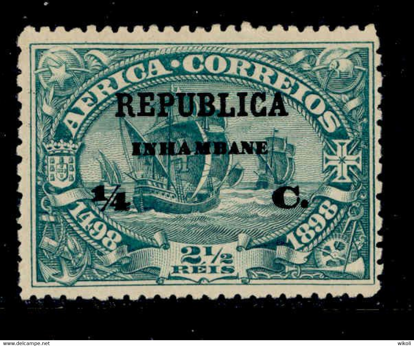 ! ! Inhambane - 1913 Vasco Gama On Africa 1/4 C - Af. 47 - MH - Inhambane