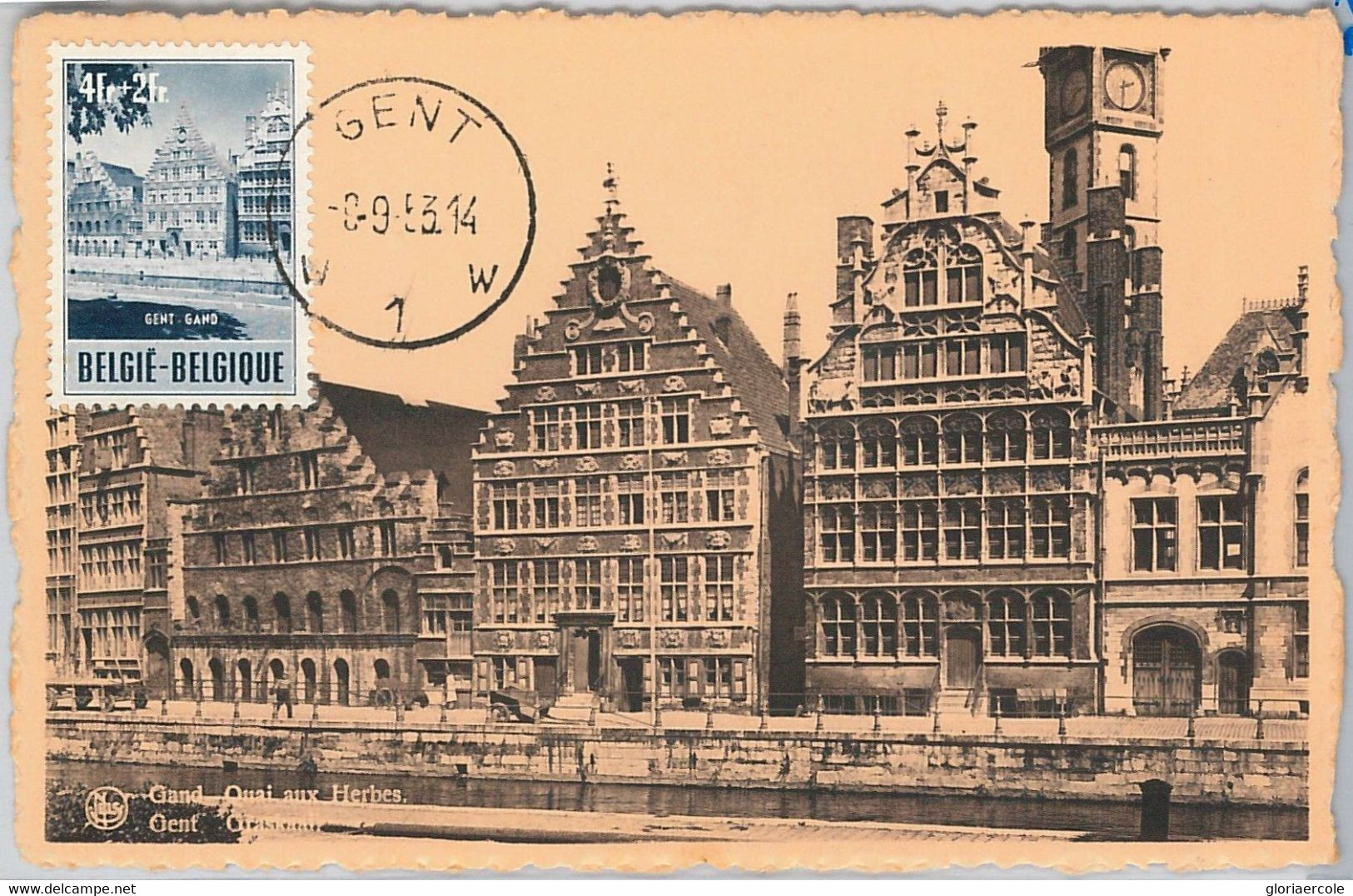 57043 - BELGIUM - POSTAL HISTORY: MAXIMUM CARD 1953 - ARCHITECTURE - Other & Unclassified