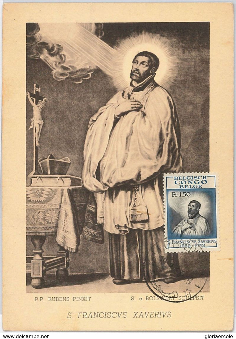 57056 - BELGIUM: Congo - POSTAL HISTORY: MAXIMUM CARD 1953 - ART & Religion - Otros & Sin Clasificación