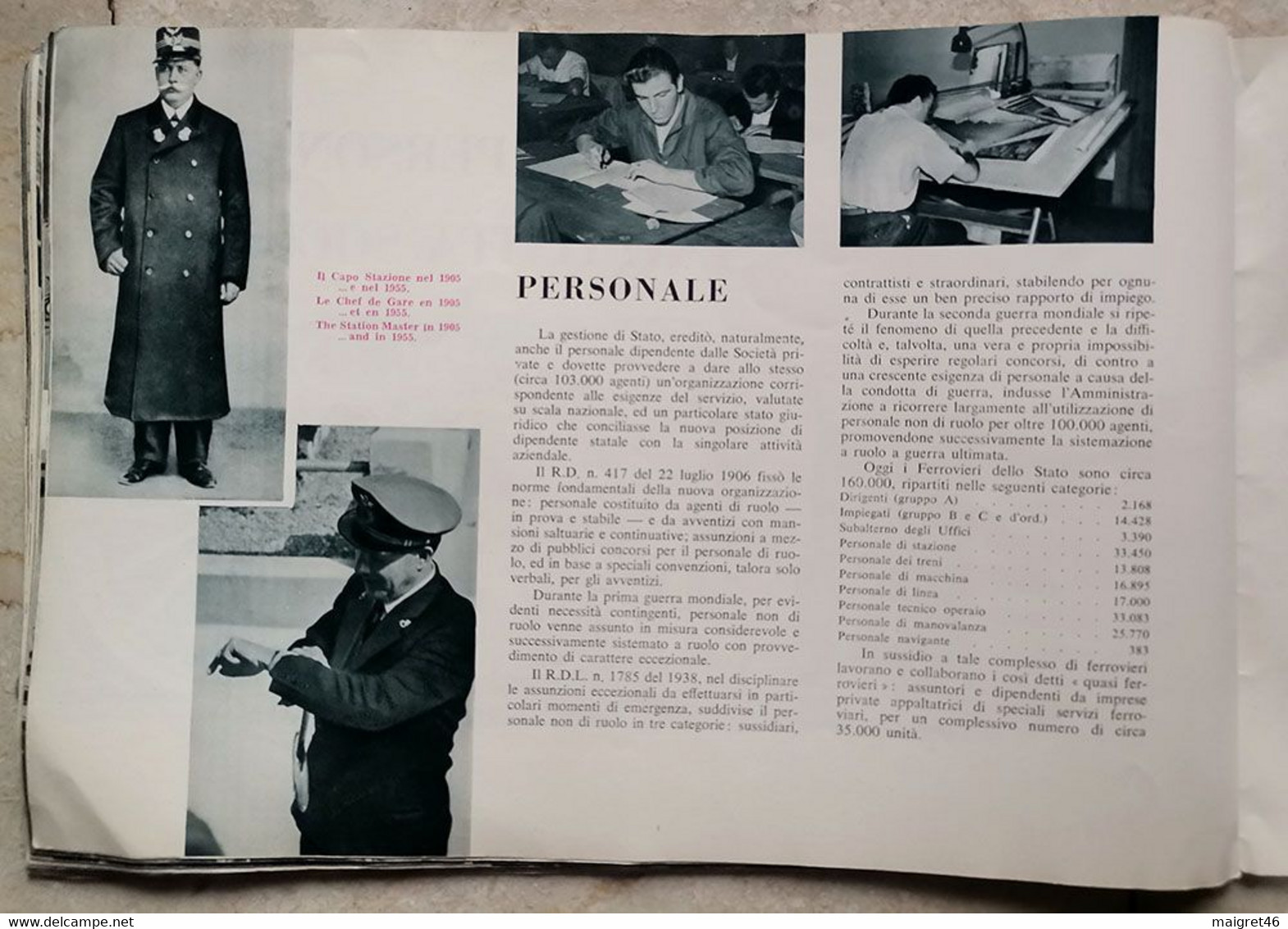 LE FERROVIE ITALIANE DELLO STATO EDIZIONE SPECIALE CINQUANTENARIO ANNO 1905 1955