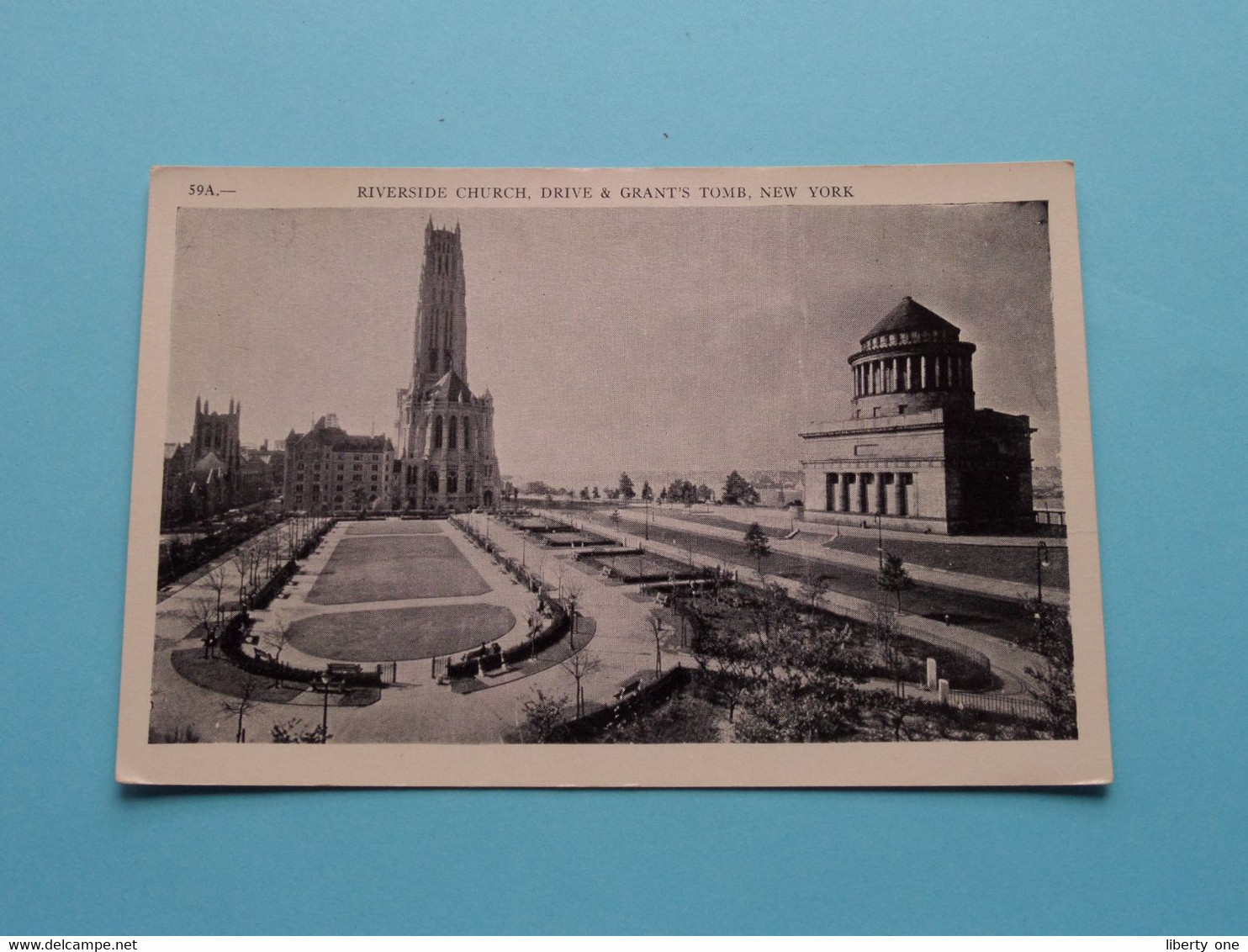 Riverside Church, Drive & Grants Tomb, N.Y. ( 59A.- ) Anno 19?? ( See Scan ) ! - Panoramic Views