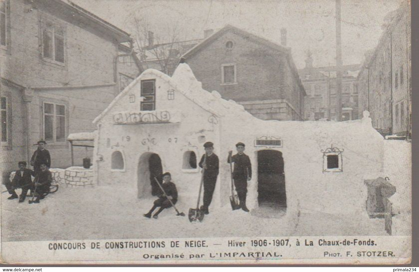 LA CHAUX DE FONDS - CONCOURS DE CONSTRUCTIONS DE NEIGE - La Chaux-de-Fonds