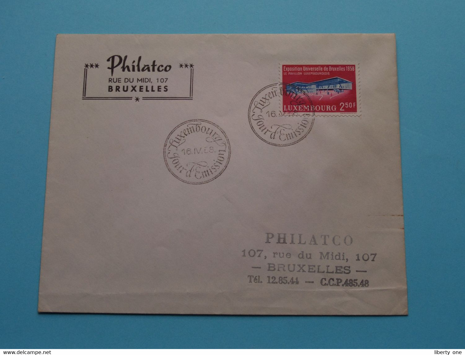 PHILATCO Bruxelles > Philatco ( Enveloppe Pavillon LUXEMBOURG > Expo Bruxelles 1958 ) ! - 1958 – Brussels (Belgium)