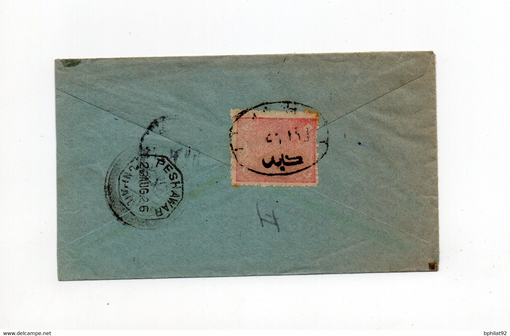 !!! INDE ANGLAISE, LETTRE DE LANDIKHANA POUR PESHAWAR DE 1926 EN POSTAGE DUE, TAXEE A L'ARRIVEE EN AFGHANISTAN - 1858-79 Compañia Británica Y Gobierno De La Reina