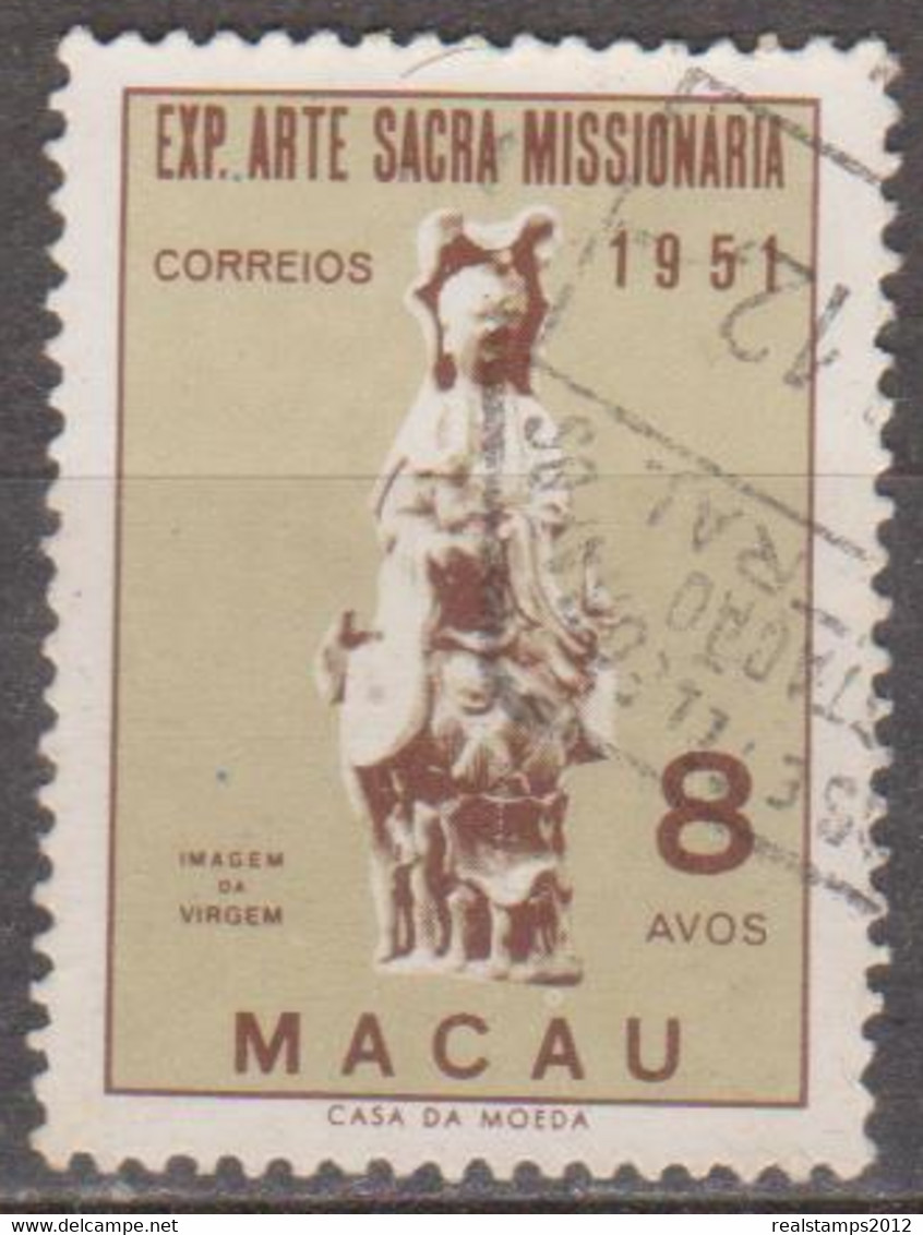 MACAU - 1953, Exposição De Arte Sacra Missionária, 8 A.   D. 13 1/2   (o)   MUNDIFIL  Nº 371 - Usados