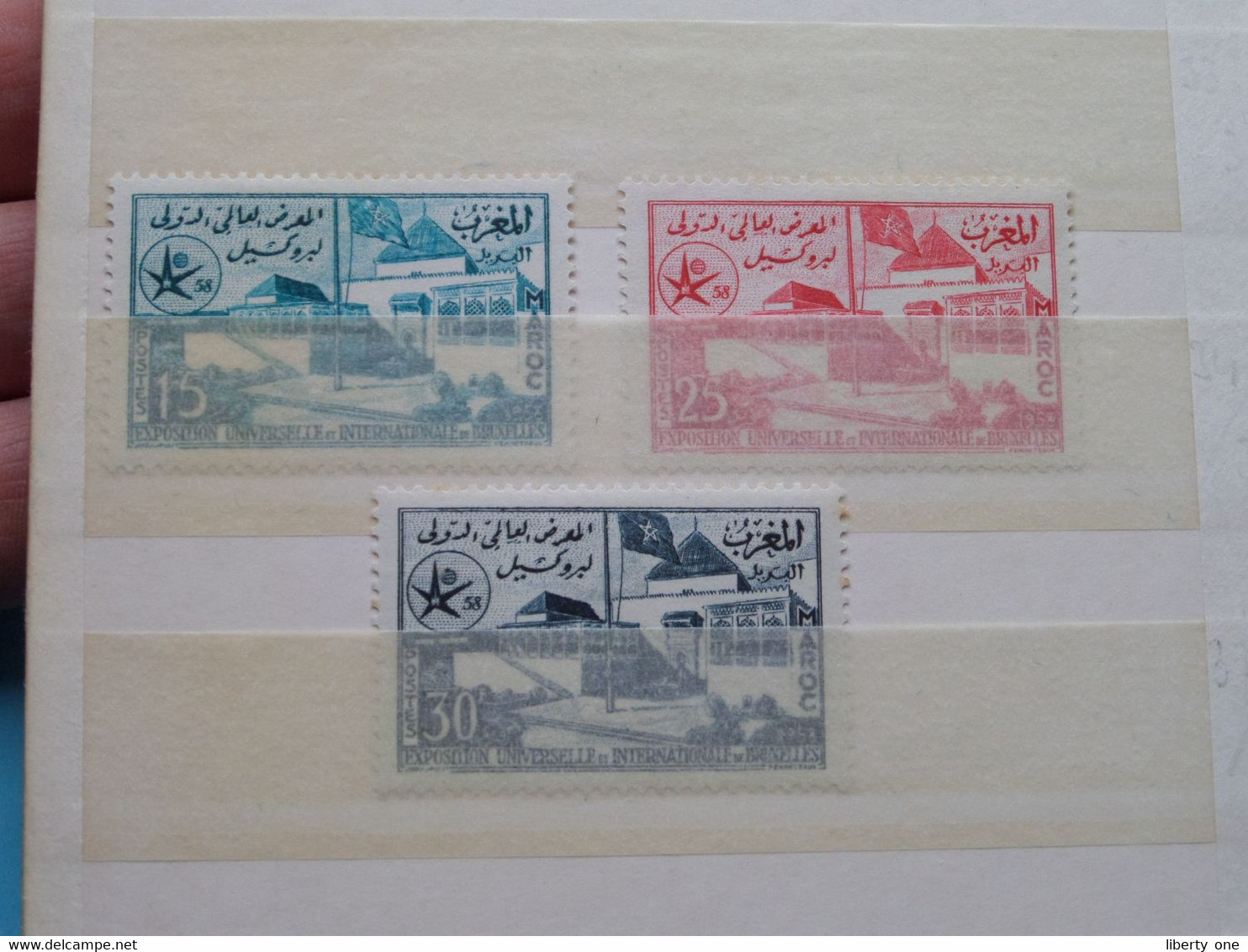 EXPOSITION De BRUXELLES >>> 3 Timbres / Stamps MAROC / Expo Mundial > 1958 Brussels ) See Photo ! - 1958 – Bruselas (Bélgica)