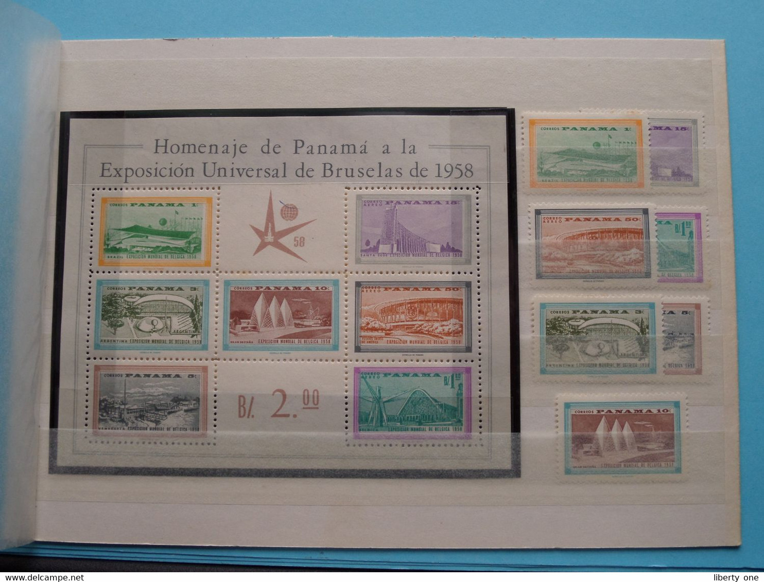 EXPOSITION De BRUXELLES >>> BLOC + 7 Timbres / Stamps PANAMA / Expo Mundial > 1958 Bruselas ) See Photo ! - 1958 – Brussels (Belgium)