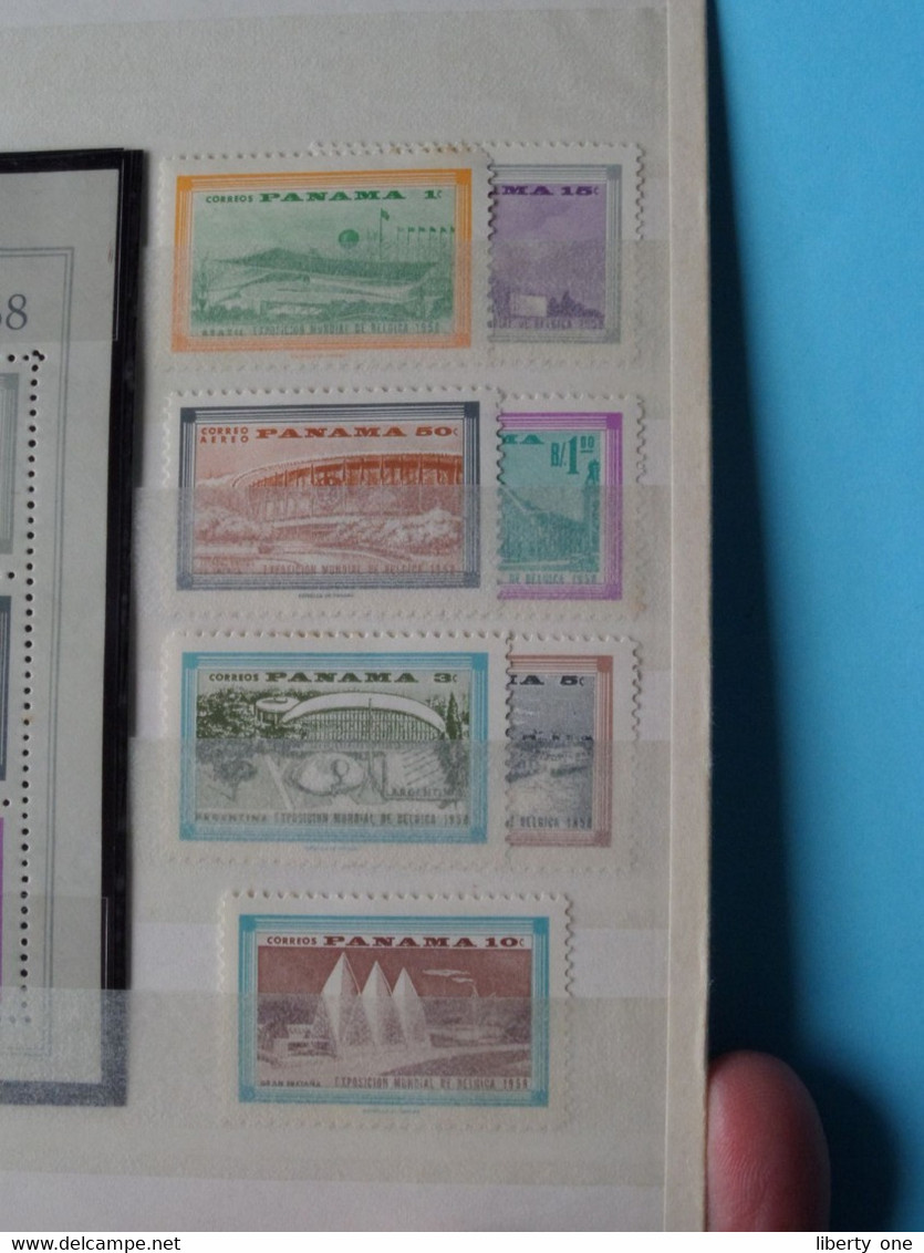 EXPOSITION De BRUXELLES >>> BLOC + 7 Timbres / Stamps PANAMA / Expo Mundial > 1958 Bruselas ) See Photo ! - 1958 – Brussels (Belgium)