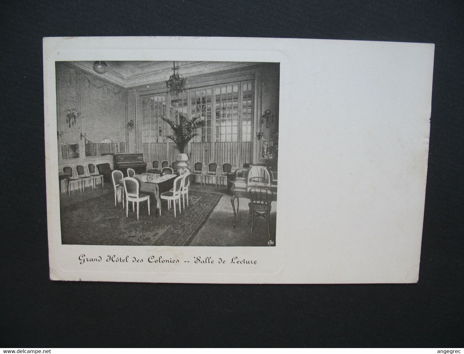 Carte Bruxelles Lift-Bains  " Grand Hôtel De Colonies -Salle De Lecture " 1922   à Voir - Cafés, Hôtels, Restaurants