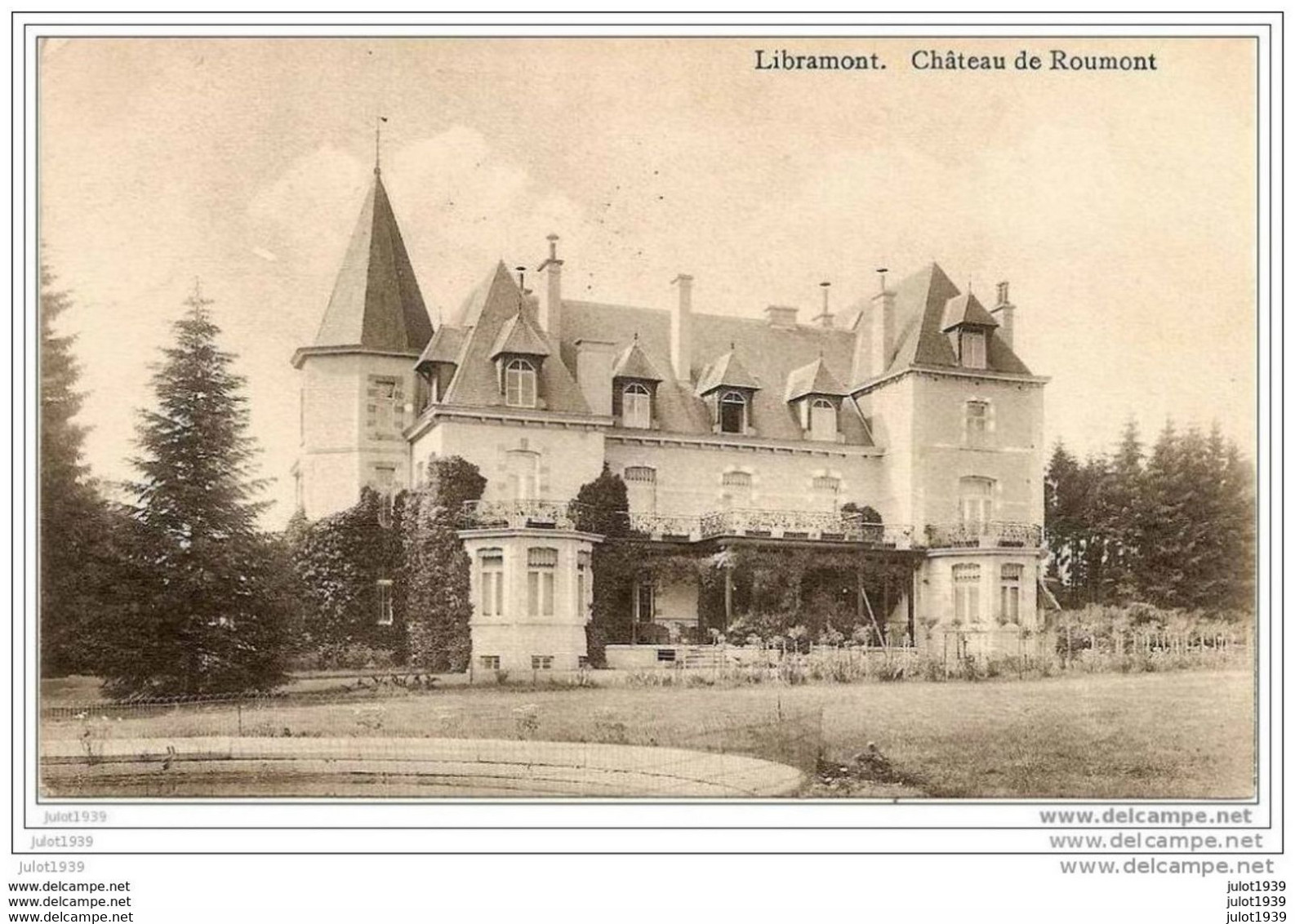 LIBIN ..-- ROUMONT ..-- Le Château . 1911 Vers SAVENTHEM ( Mr Gaston TURBOT ) . Voir Verso . - Libin