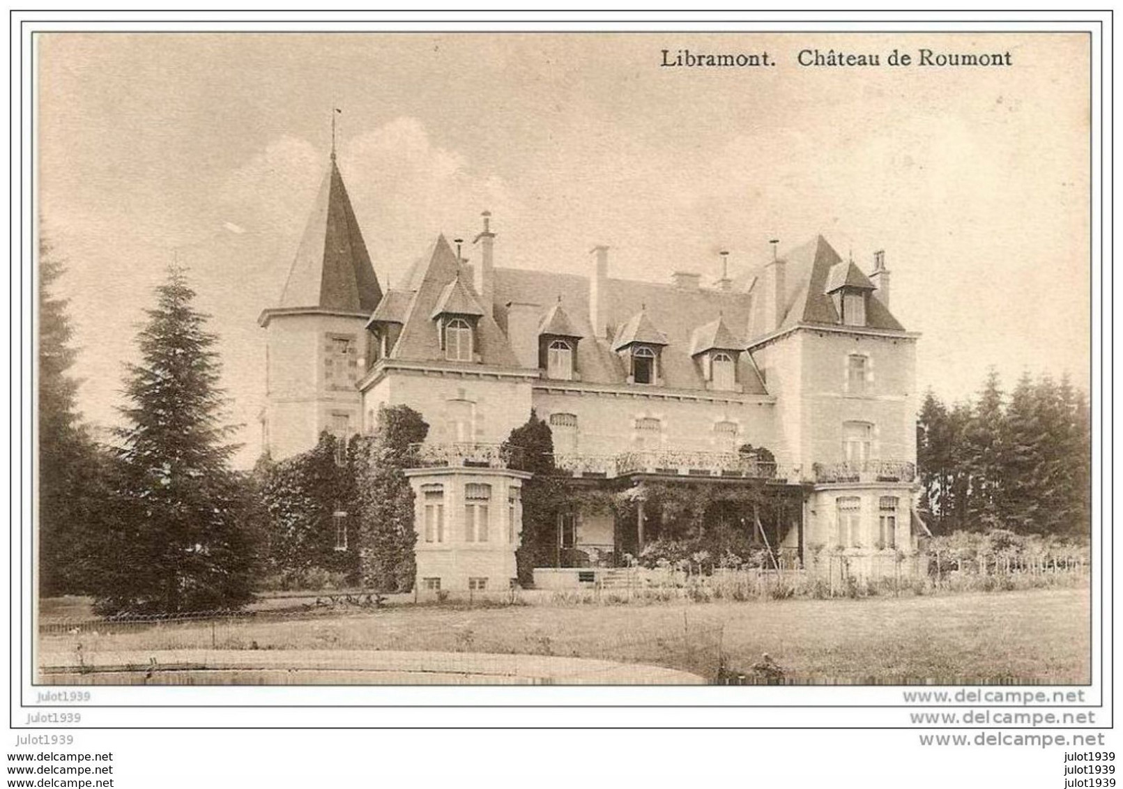 FLOBECQ ..-- GENDARME .  ROUMONT ..-- Château . 1911 Vers FLOBECQ ( Mr Fernand RIVIR?? , GENDARME ) .  Voir Verso . - Flobecq - Vloesberg