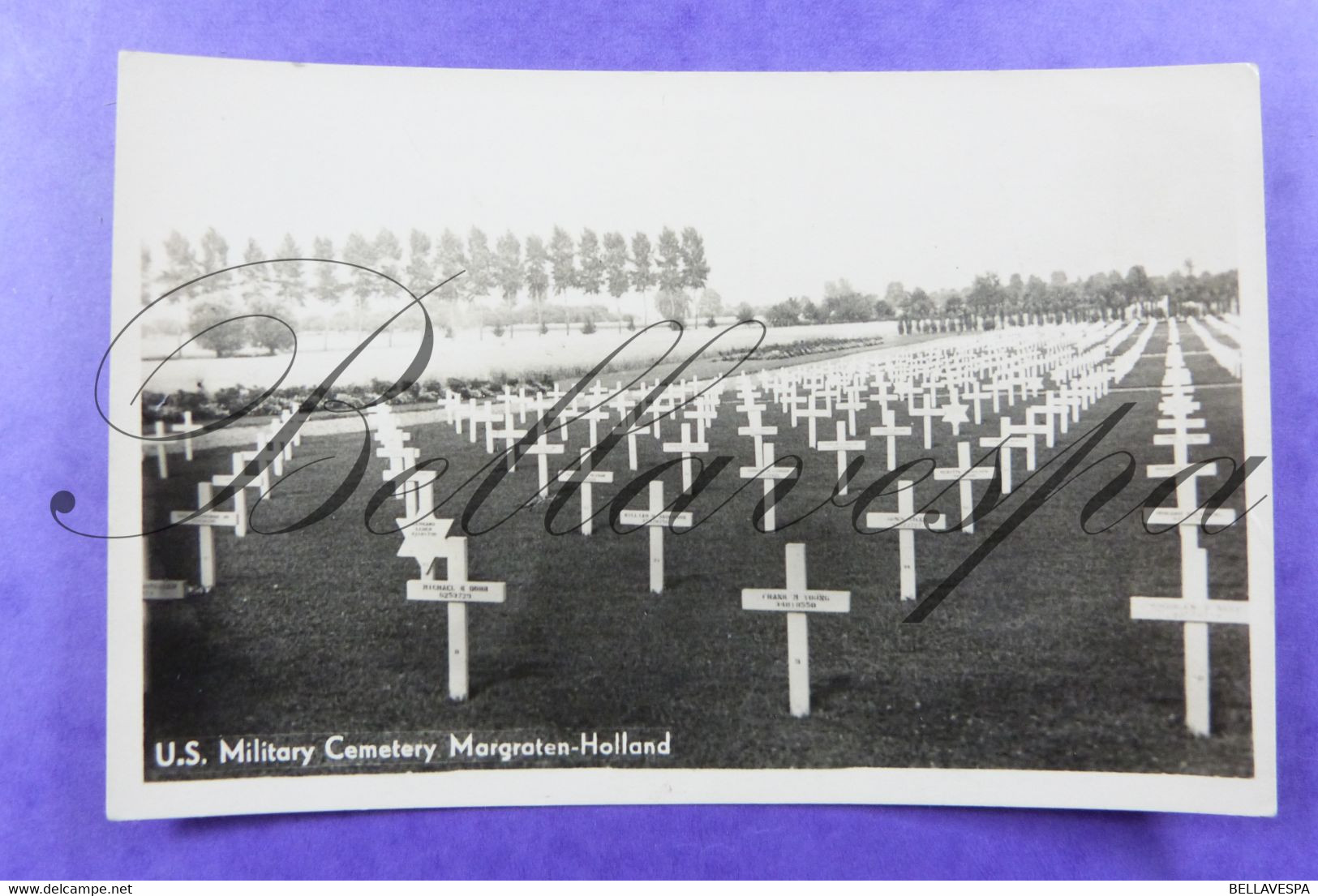 U.S. Military Cemetery. Michael Dorr 6253729-Frank Young-William Anderson-James Steen.. RPPC Margraten NL - War Cemeteries