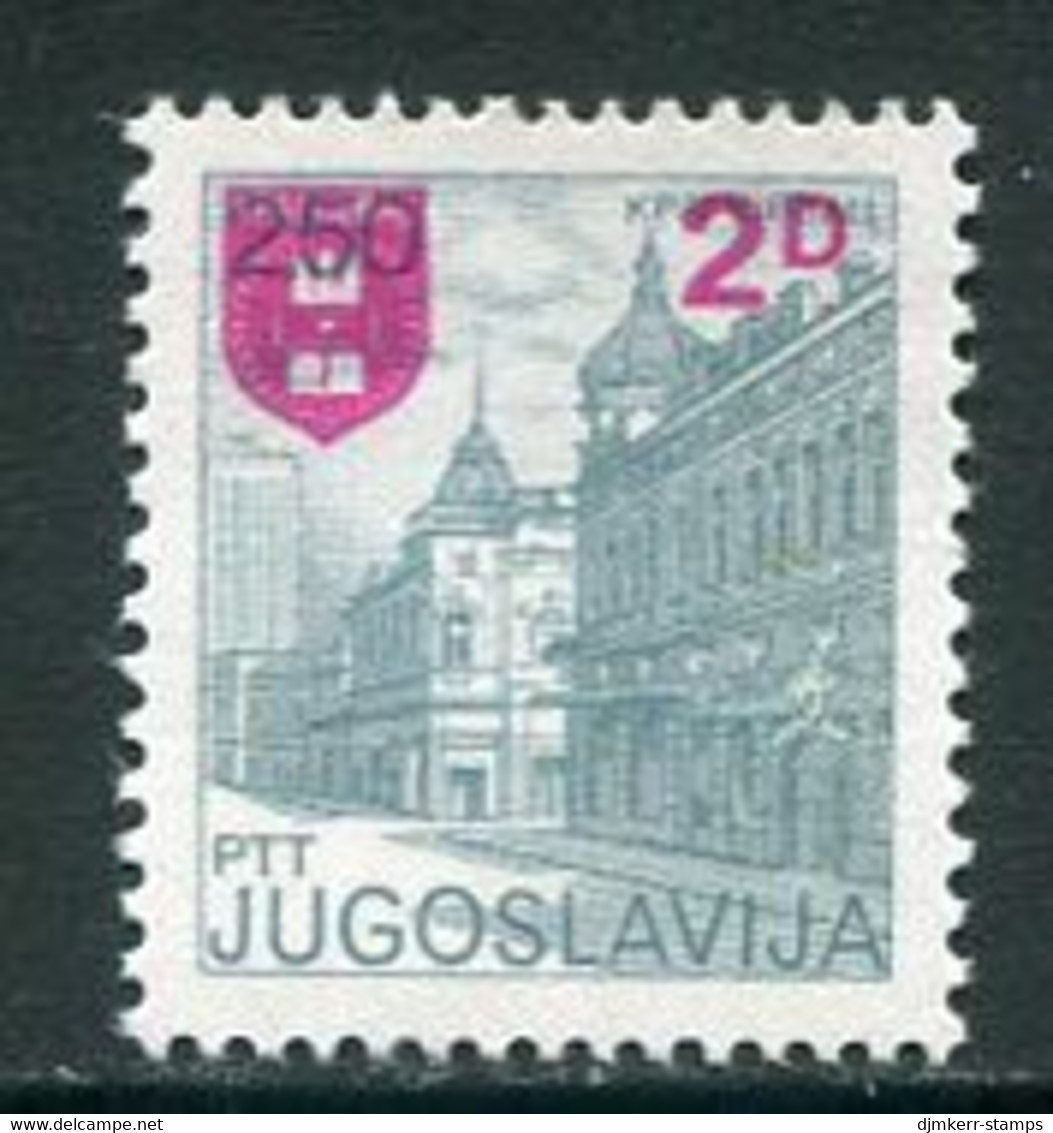 YUGOSLAVIA 1983 Surcharge 2 D. On 2.50 D.  MNH / **.  Michel 1966 - Nuevos