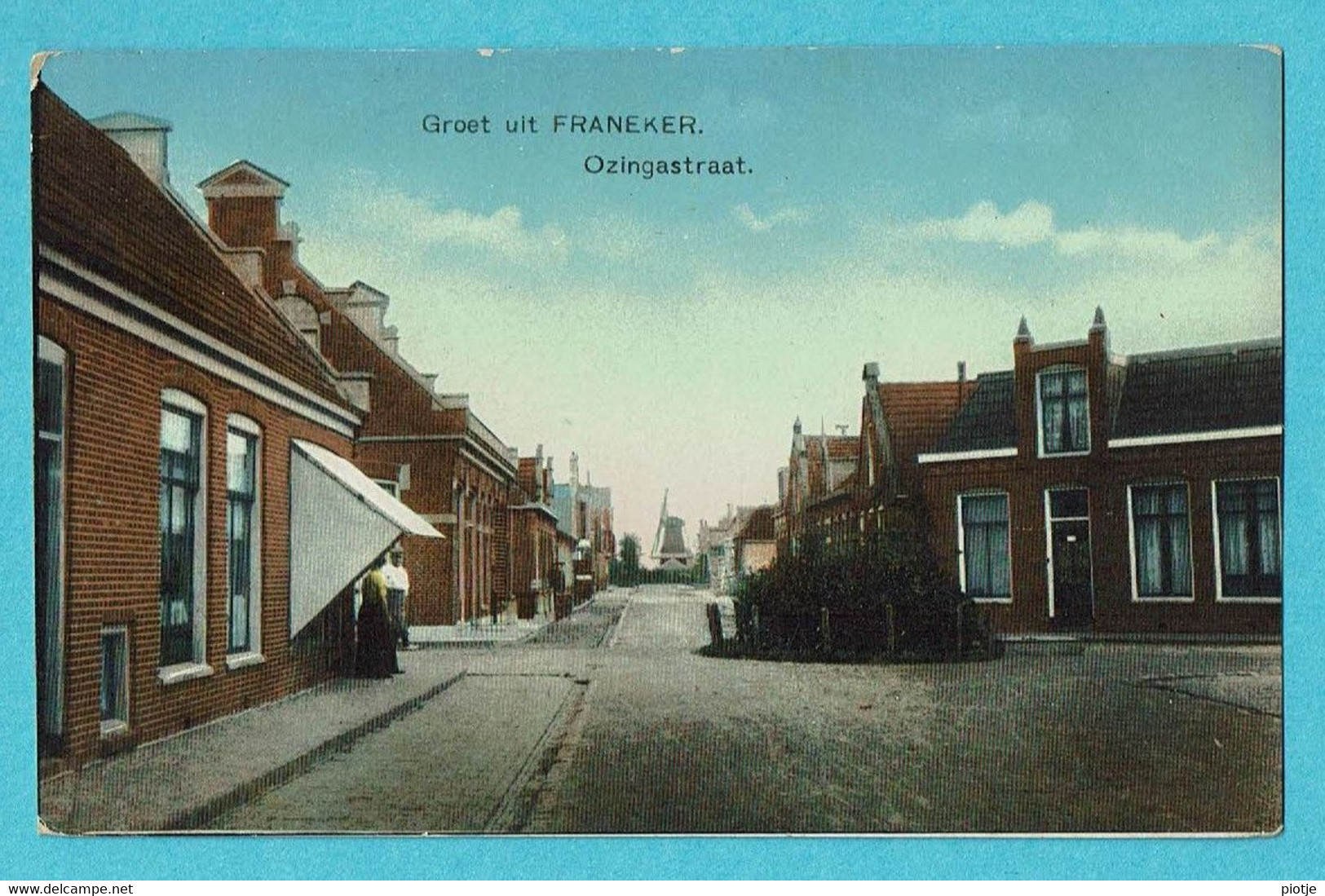 * Franeker (Friesland - Nederland) * (Uitg. Nauta, Velsen 10751) Groet Uit Franeker, Ozingastraat, Moulin, Molen, TOP - Franeker