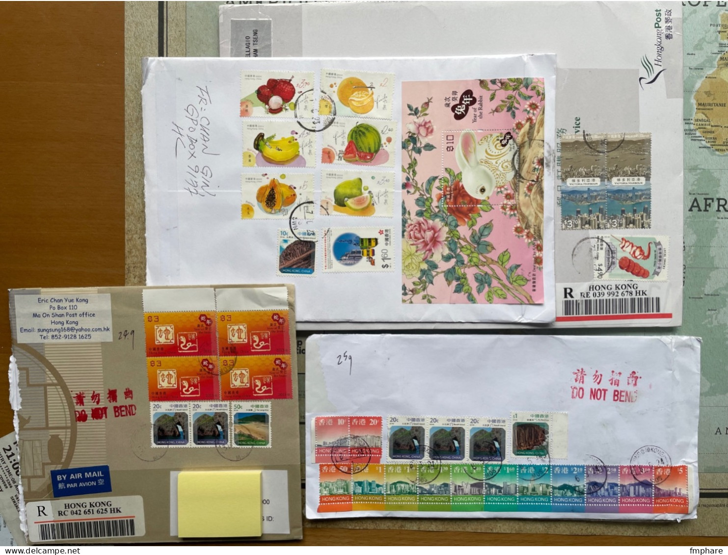 HONG KONG 2 Enveloppes / Covers HONG KONG CHINA - Used Stamps