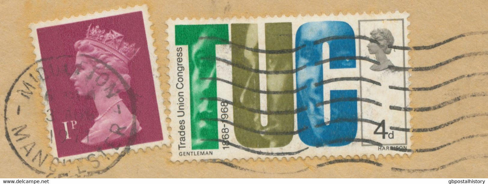 GB 1971, Int. Mixed Postage On Fine Cover (small Faults) Pre-decimal With Decimal: 4d + 1p Tied By Machine Postmark - Cartas & Documentos