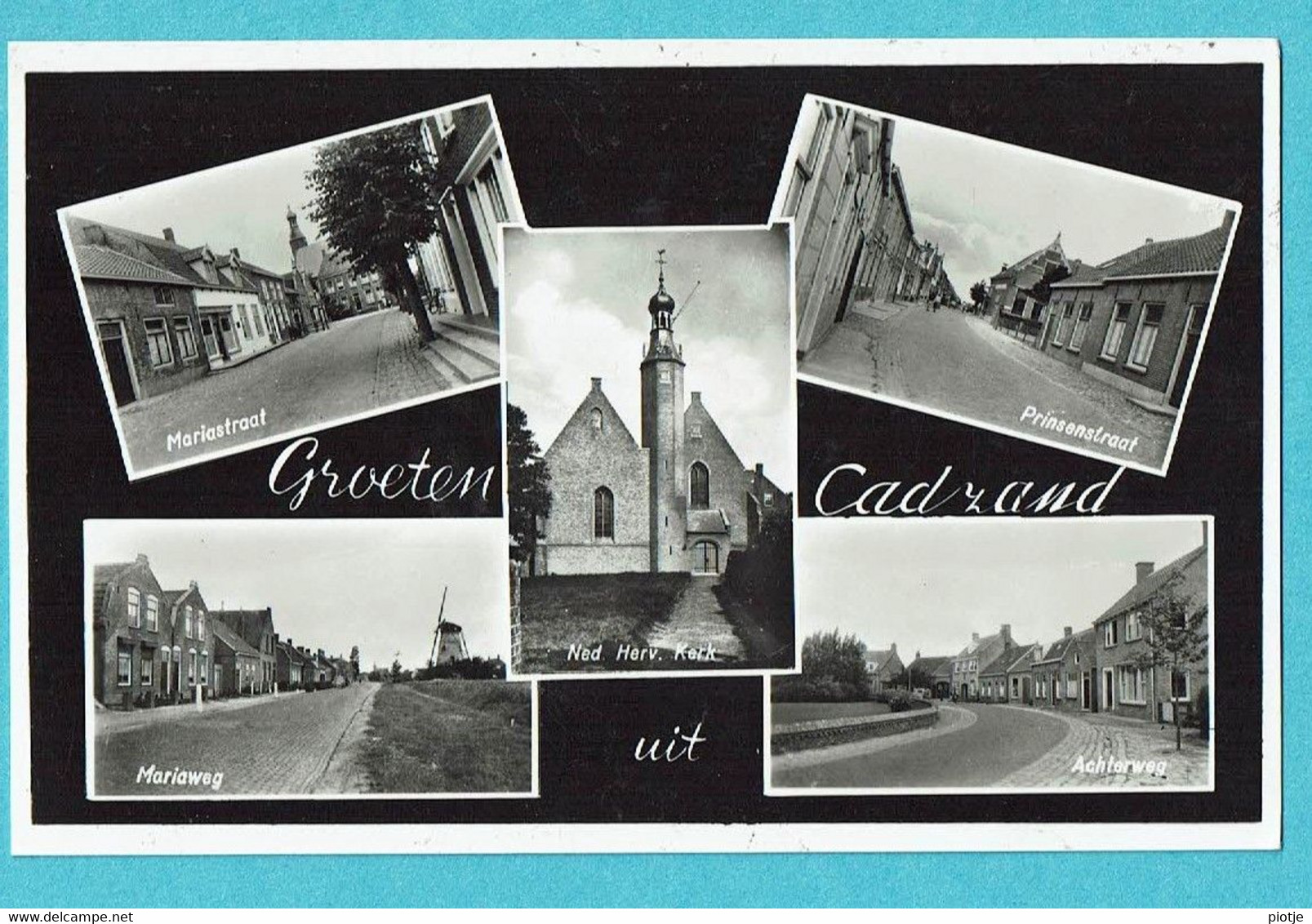 * Cadzand (Zeeland - Nederland) * (nr 44 - E 155) Groeten Uit Cadzand, Mariastraat, Moulin, Molen, Prinsenstraat, Old - Cadzand