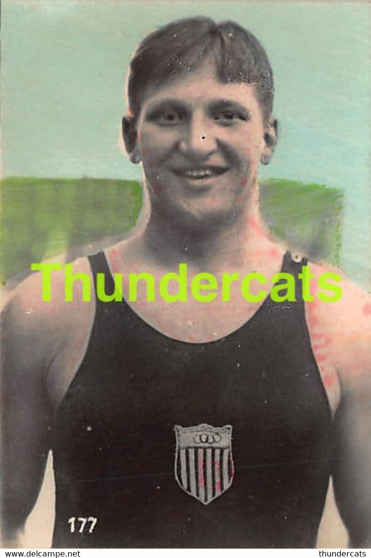 VINTAGE TRADING TOBACCO CARD CHROMO ATHLETICS SWIMMING NATATION 1928 TABACALERA LA MORENA No 177 KOJAK USA WYATT - Schwimmen