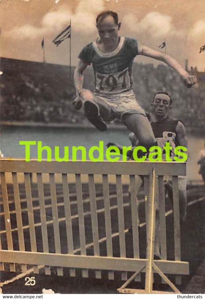 VINTAGE TRADING TOBACCO CARD CHROMO ATHLETICS 1928 TABACALERA LA MORENA No 25 NURMI LOUKOLA - Athlétisme