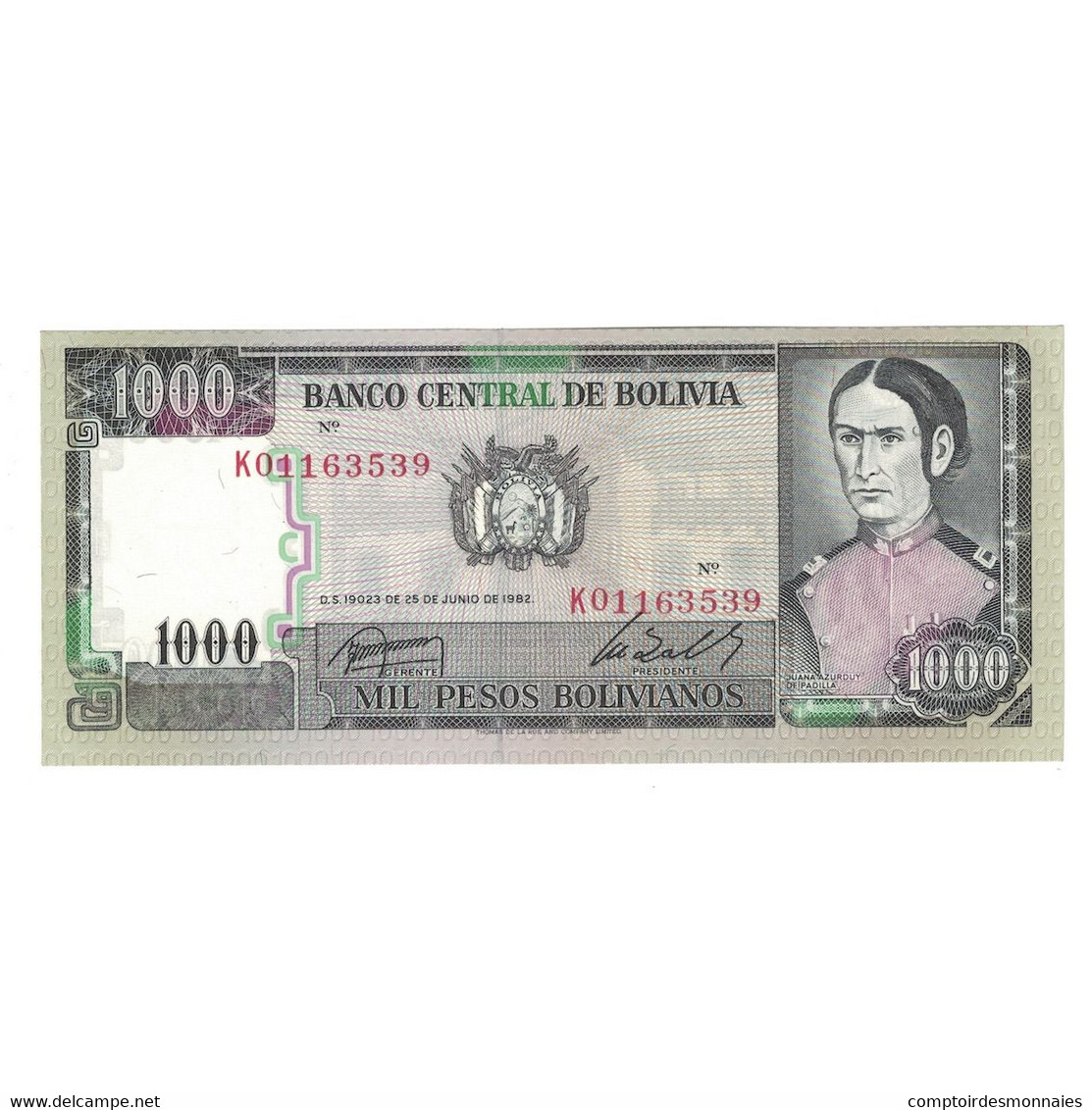 Billet, Bolivie, 1000 Pesos Bolivianos, 1981-1984, KM:167a, NEUF - Bolivie