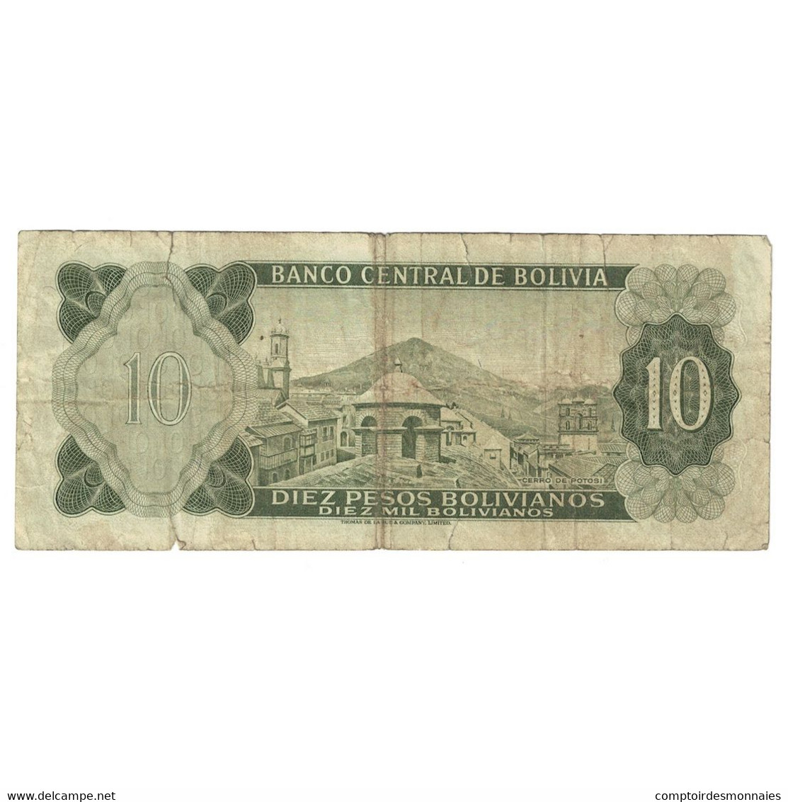 Billet, Bolivie, 10 Pesos Bolivianos, L.1962, KM:154a, B - Bolivie