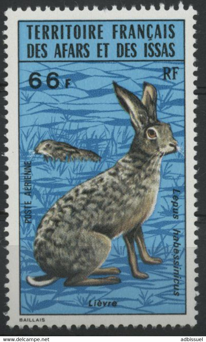 AFARS Et ISSAS COTE 10 € POSTE AERIENNE N° 96 MNH ** LIEVRE HARE. LEPUS HABESSINICUS. TB/VG - Neufs