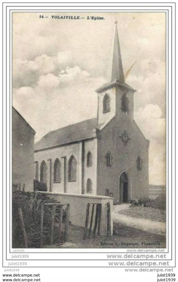 VOLAIVILLE ..--  L ' Eglise . 1918 Vers LE MANS . Voir  Texte MILITARIA Verso . - Léglise