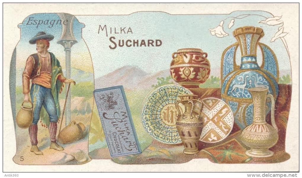 Chromo Chocolat Milka Suchard Pays Espagne Faïence - Suchard