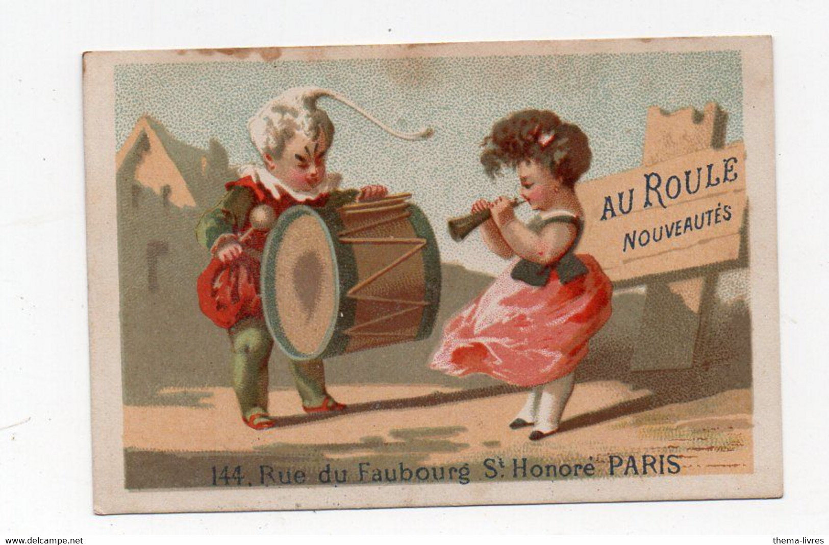 Paris: Fb St Honoré : Calendrier-chromo 1er Trimestre 1876    AU ROULE    (PPP33783) - Kleinformat : ...-1900