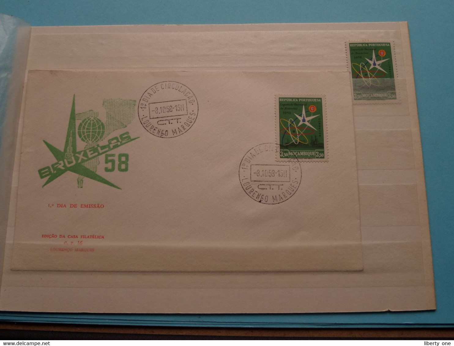 EXPOSITION De BRUXELLES ( Stamp + FDC Republica PORTUGUESA - MOCAMBIQUE / Expo 1958 Bruxelas ) 1958 ! - 1958 – Bruselas (Bélgica)