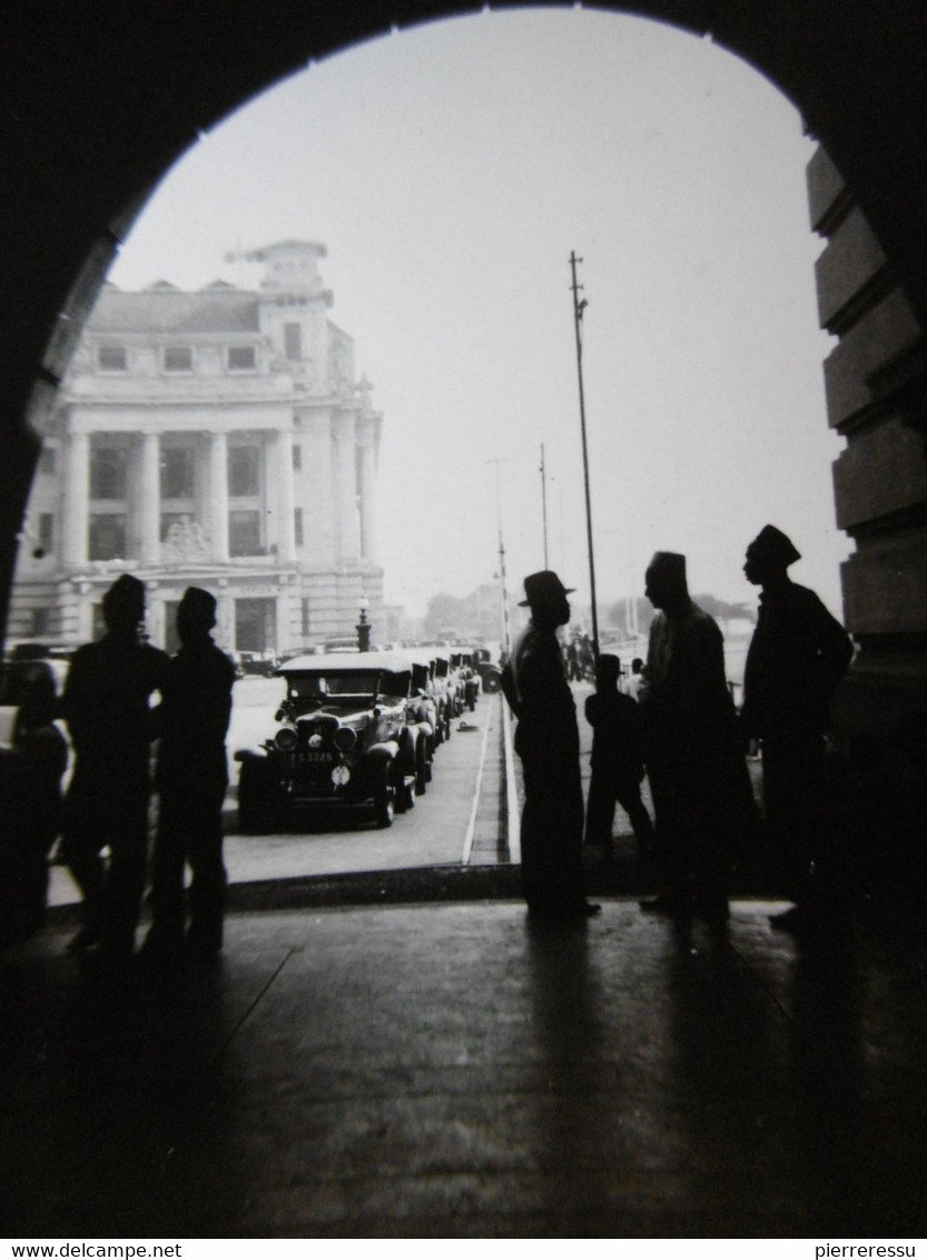 SINGAPOUR A L EMBARCADERE 1936 PHOTO 11.5 X 7 Cm - Lieux