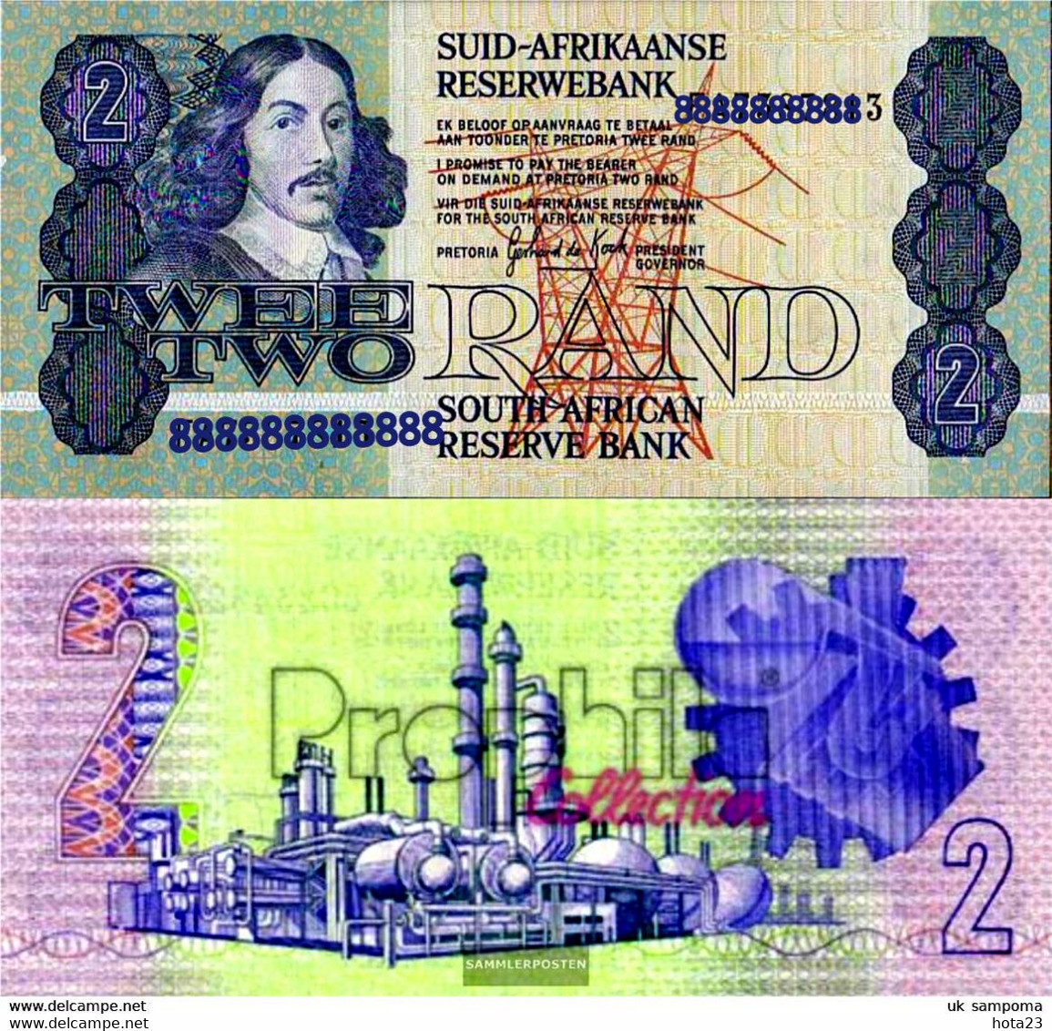 Zuid Afrika South Africa Twee Two 2 Rand 1983 Banknote - UNC - Afrique Du Sud