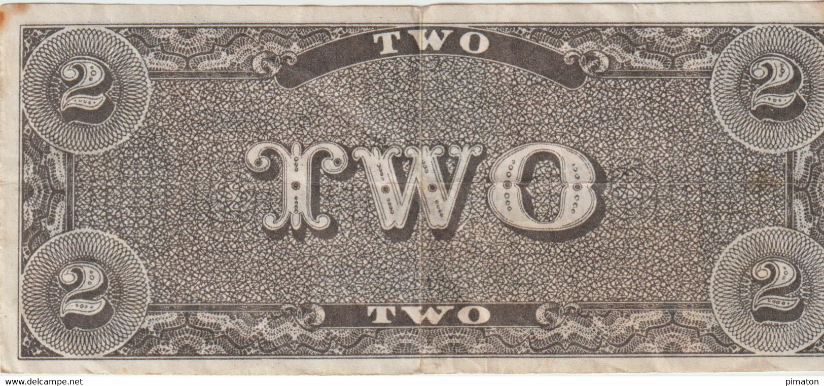 TWO DOLLARS 1862 - Devise De La Confédération ( 1861- 1864 ) - Divisa Confederada (1861-1864)