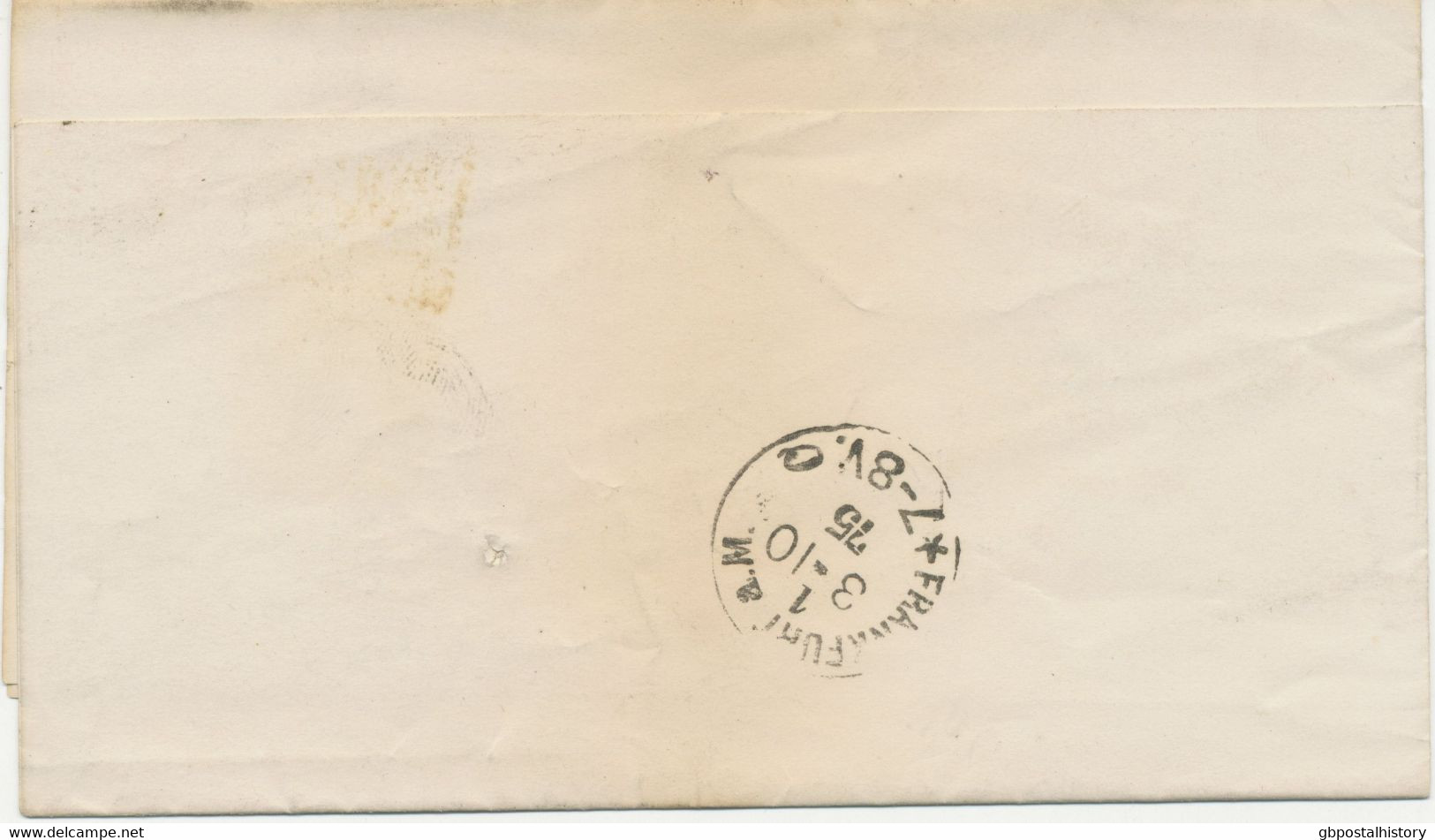 GB 1875, QV 1d Rose-red Pl.178 (RL) Tied By NPB Cancel On VF Printed Matter From LONDON To Mr. Johann Andreae, FRANKFORT - Storia Postale