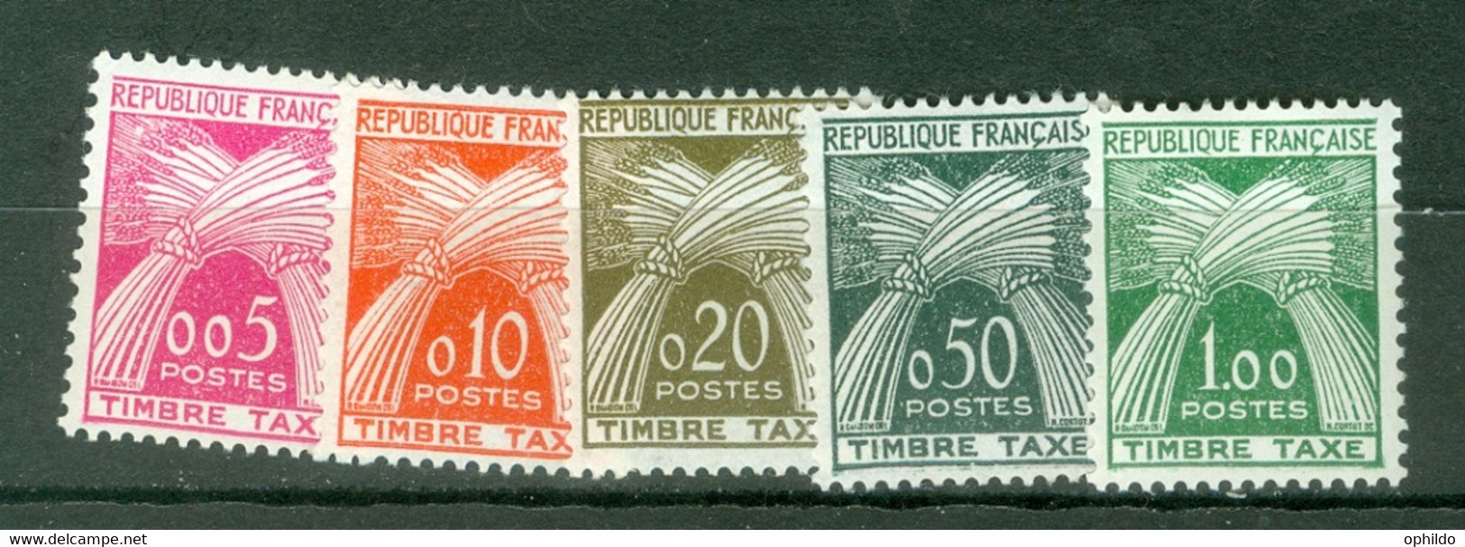 France   Taxe   90/94   * *  TB - 1960-.... Mint/hinged