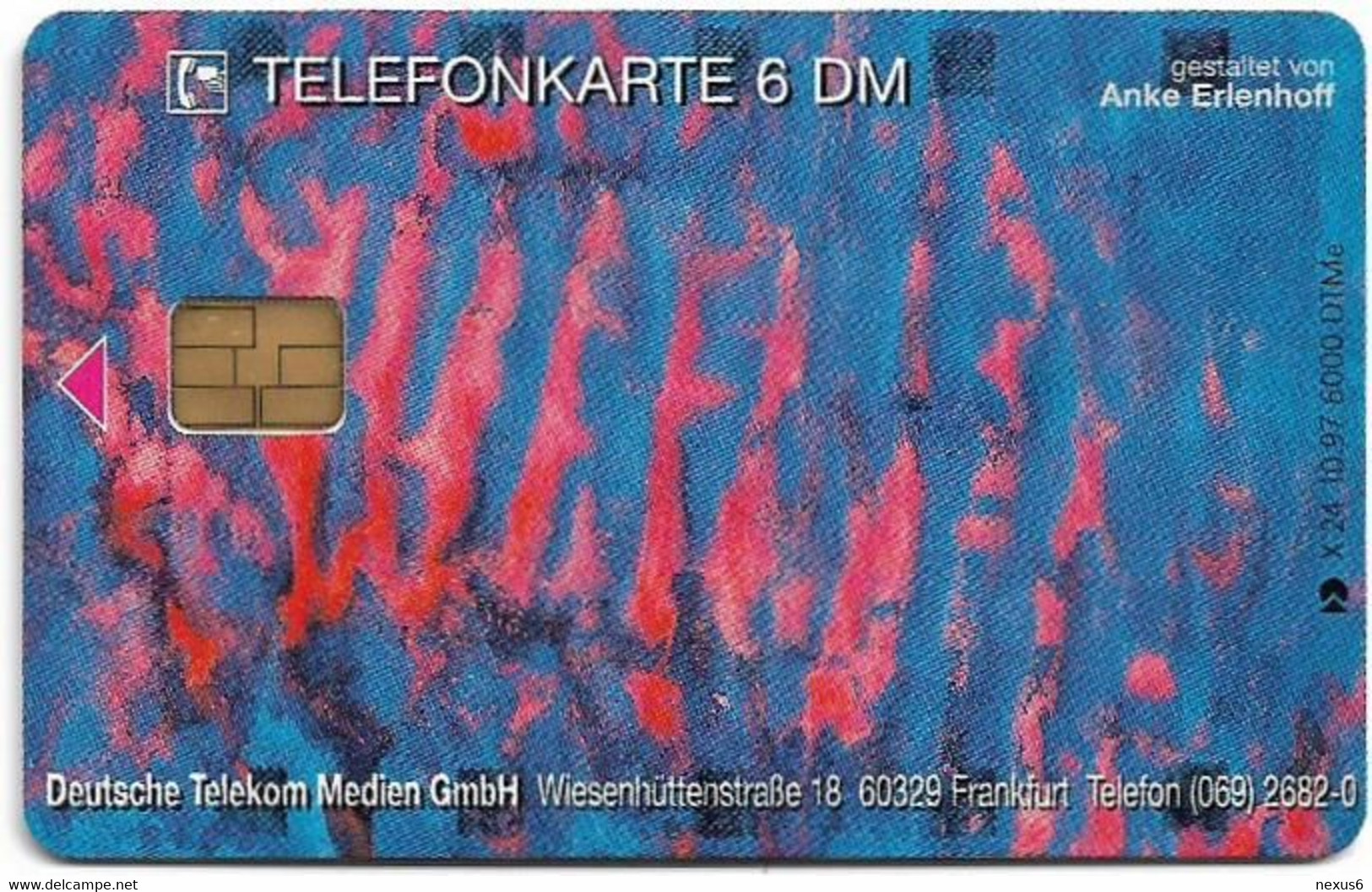 Germany - X 24 - DeTeMedien - Anke Erlenhoff 2, 10.1997, 6DM, 6.000ex, Used - X-Series: Werbeserie Mit Eigenwerbung Der Dt. Postreklame GmbH