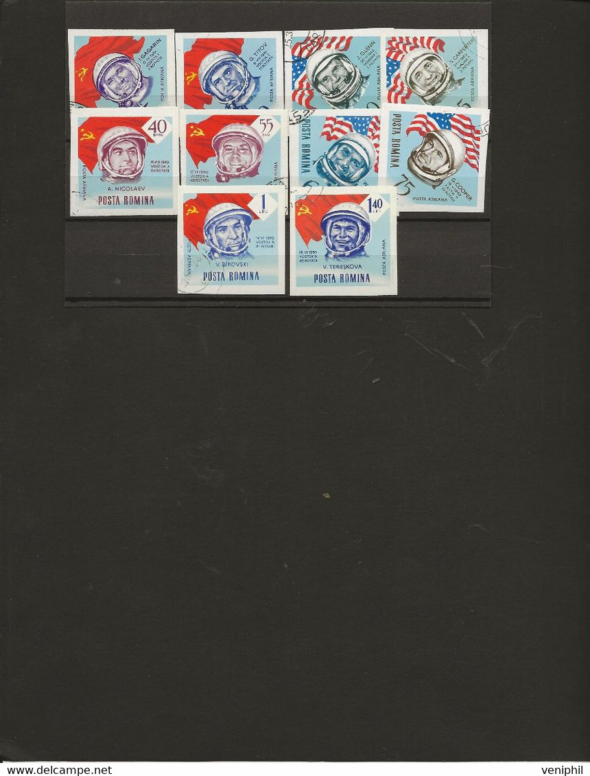 ROUMANIE - CONQUETE DE L'ESPACE -SERIE N° 199 A 208 OBLITEREE ET NON DENTELEE- ANNEE 1964 - Used Stamps