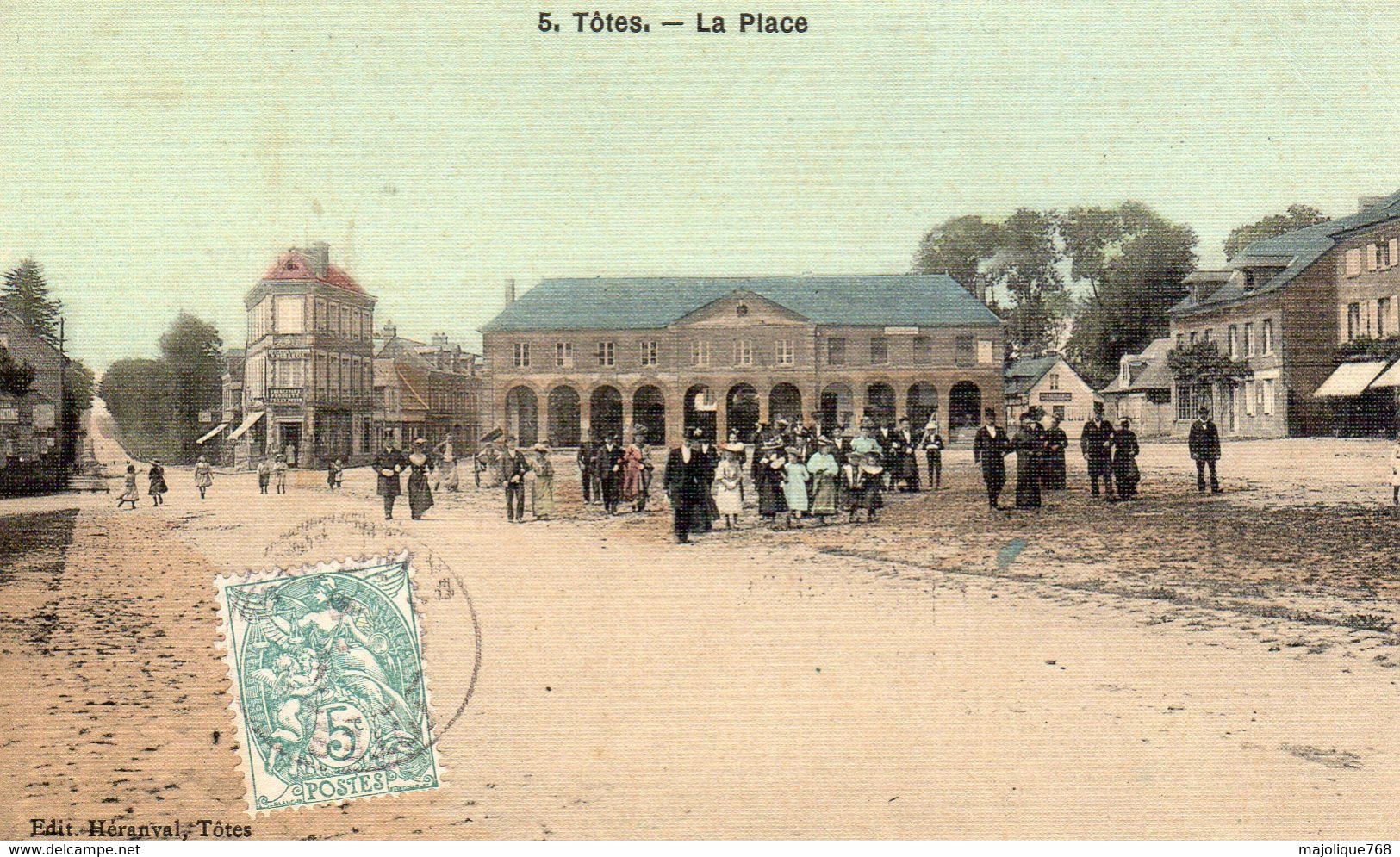 Cpa De Tôtes - La Place - - Totes