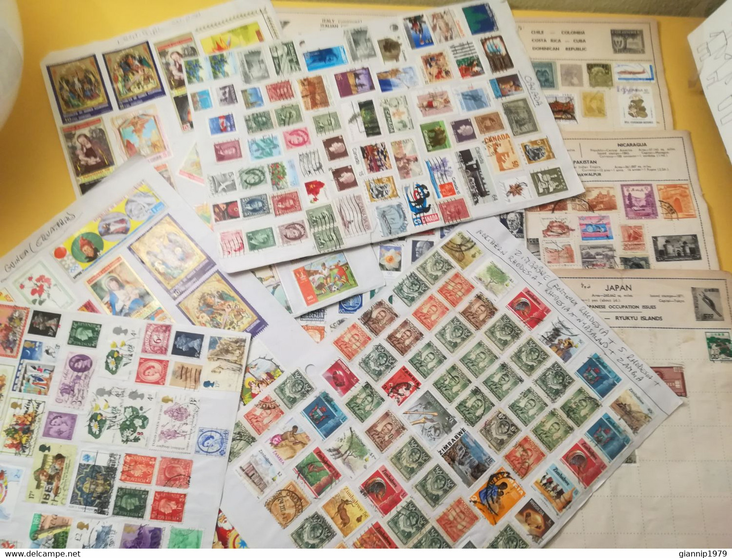 GRANDE LOTTO BIG LOT COLLEZIONISMO COLLECTING OLTRE 1000 PEZZI OVER POSTCARD STAMPS PAGE PAGINE