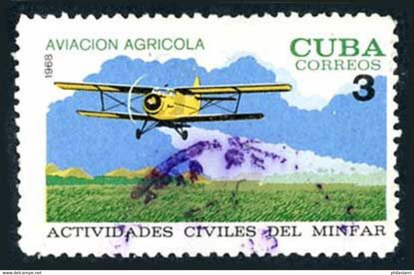 Cuba Kuba 1968 Antonov An-2 (Colt) Civil Activities Of Military Forces (Yvert 1262, Michel 650, St Gibbons 1618) - Aerei