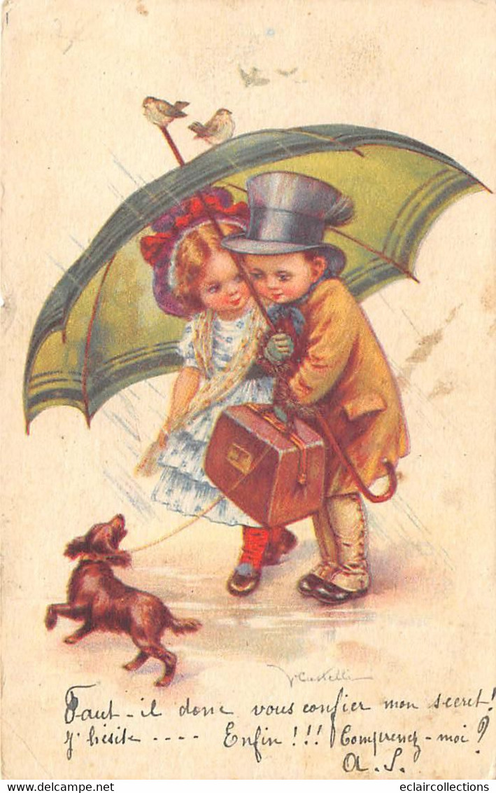 Illustrateur Enfant :    Enfants  Haute Forme Parapluie  Chien    ( Bte A)   (voir Scan) - 1900-1949